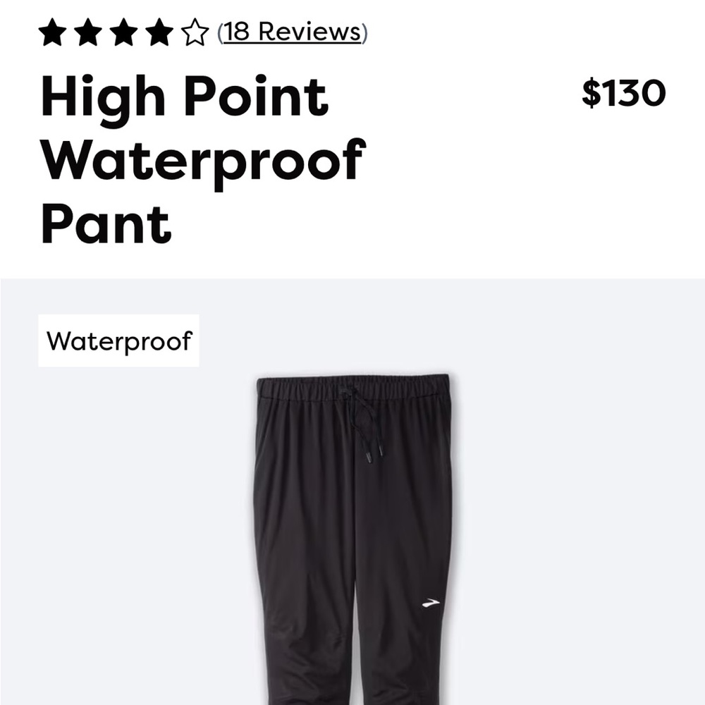 Brooks High Point Waterproof Pants